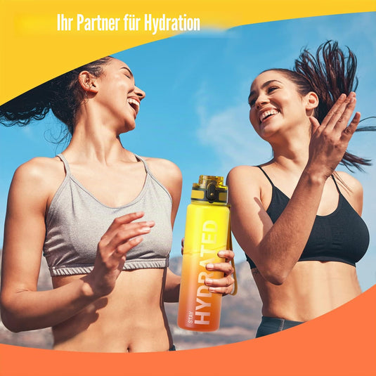 Drinkfles 750 ml BPA-vrij met tijdmarkeringen en lekvrije dop – waterfles – sportfles