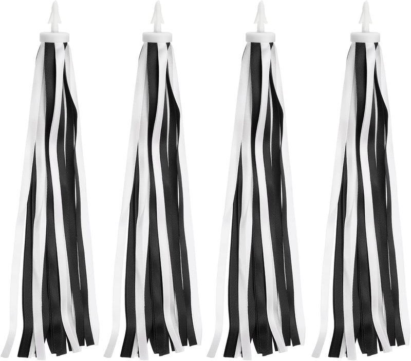 Chargez l'image dans la visionneuse de la galerie, Décoration de guidon de vélo avec rubans flottants, 2 paires, 25 cm – décoration de poignées – accessoires de vélo pour enfants et trottinettes

