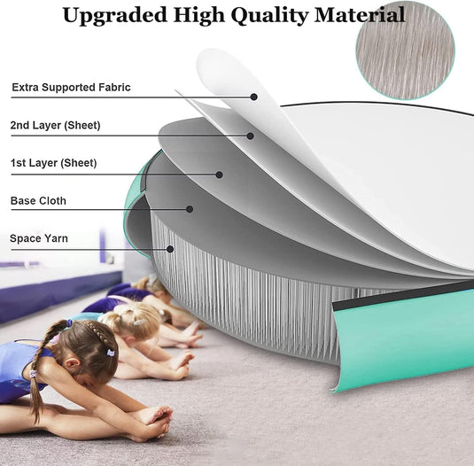 Opblaasbaar gymnastiekblok 100 x 100 x 20 cm – airblock turnmat met elektrische pomp voor turnen, fitness en yoga