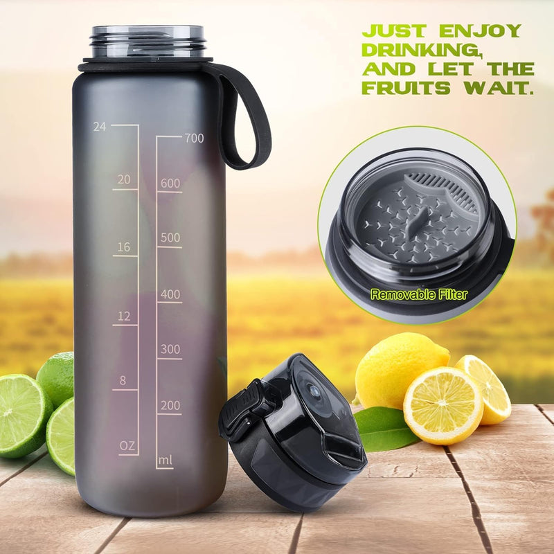 Laden Sie das Bild in Galerie -Viewer, Drinkfles 1 liter BPA-vrij met antislip grip en lekvrije sluiting – waterfles – sportfles
