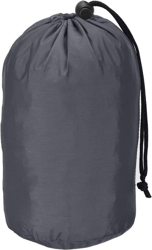 Waterdichte opbergzak 16 x 32 cm met trekkoord zwart – stuff sack – camping accessoires