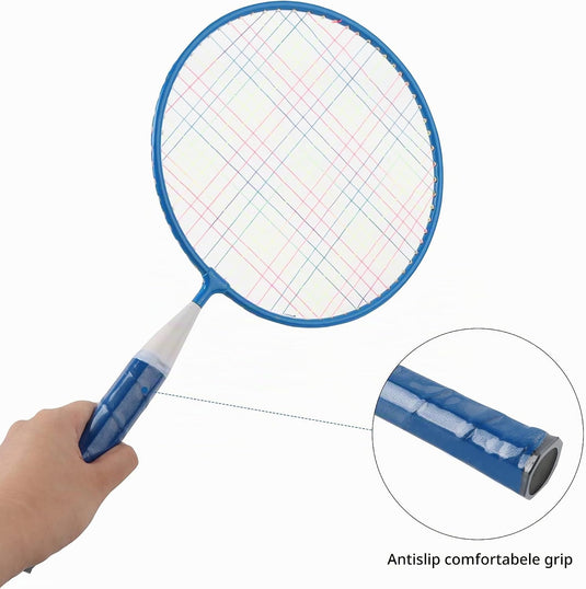 Set de badminton pour enfants avec 2 raquettes de 44 cm, comprenant 4 volants et une balle en mousse - jeu de badminton - sport pour enfants