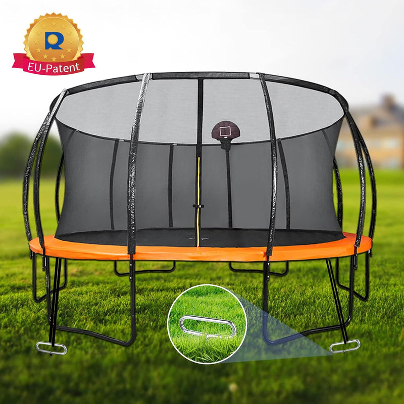 Załaduj obraz do przeglądarki galerii, Grondankers 4 stuks met verstelbare riemen voor trampoline – stormankers – trampoline accessoires
