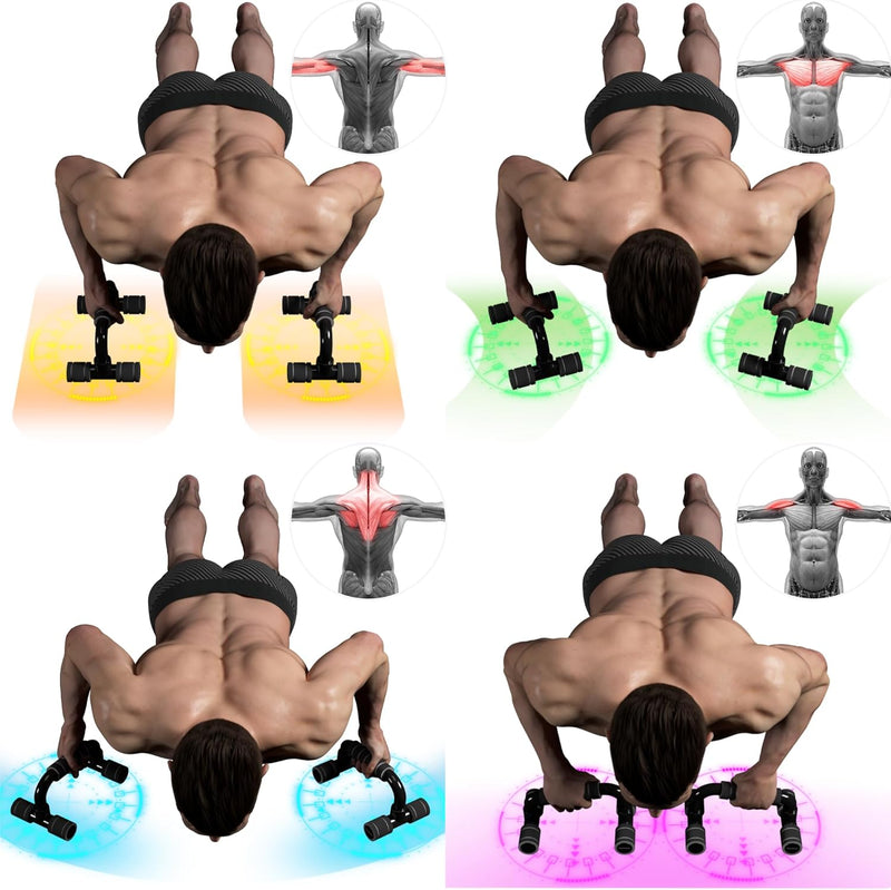 Laden Sie das Bild in Galerie -Viewer, Push-up handgrepen voor krachttraining thuis verstelbaar – opdruksteunen – fitness accessoires
