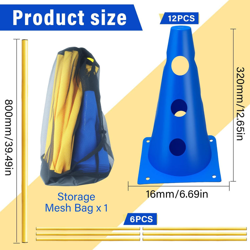 Chargez l'image dans la visionneuse de la galerie, Agility hindernisset met 10 kegels en 5 verstelbare stangen oranje – hondentraining – sporthorden
