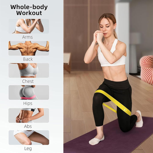 Resistance Band, Weerstandsbanden Set Van 5, Resistance Band Set Met Oefeninstructies En Draagtas, Gymnastiekband Voor Yoga, Krachttraining, Pilates, Fitness, thuis trainen, stretchen