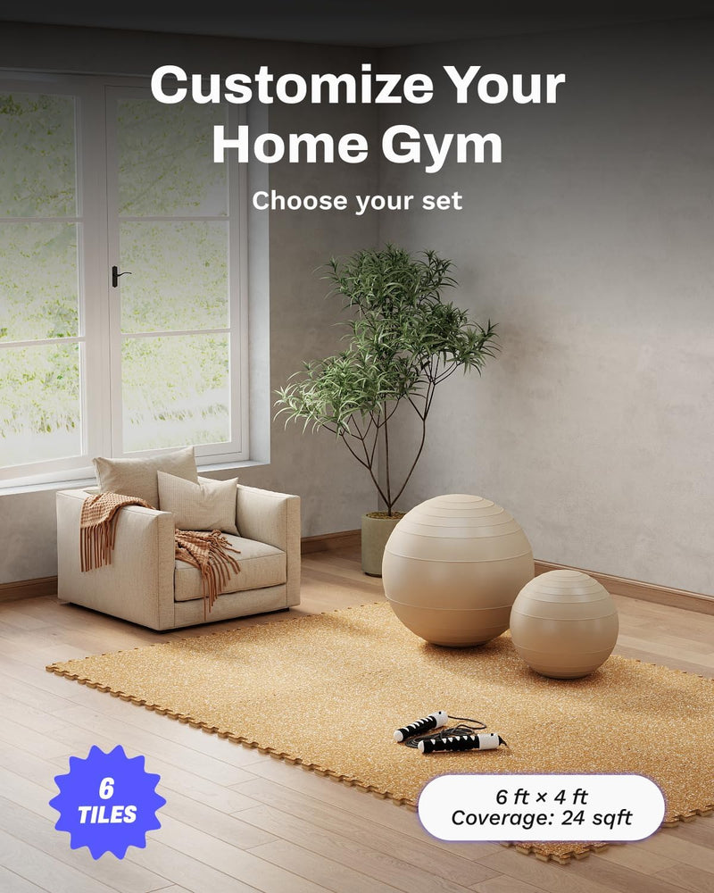 Load image into Gallery viewer, Puzzelmat fitness 12 stuks – 60 x 60 x 1,4 cm – antislip rubber en EVA vloerbescherming voor homegym – zwart/wit
