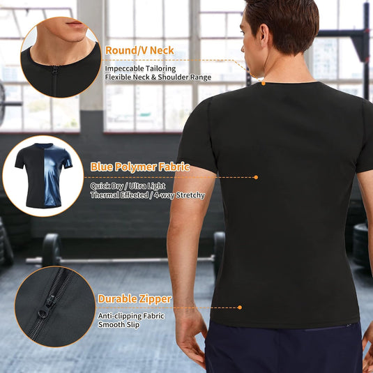 Sauna shirt heren afvallen transpiratie pak sauna vest buikweg body shaper neopreen lichaamsvormer sauna pakken shirt fitness korset zweetvest shapewear tank top