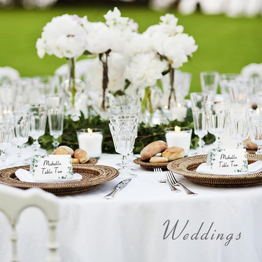 100 Stuks trouwplaatskaartjes, Plaatskaartjes voor tafeldecoraties, Elegant ontworpen plaatskaartjes voor bruiloften, ceremonies, verjaardagen, dopen, communies en andere festiviteiten