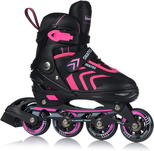 Inlineskates, 4-in-1 rolschaatsen, inline skates, schaatsen, verstelbaar, voor kinderen en volwassenen, ABEC7 lagers, maten 29-43