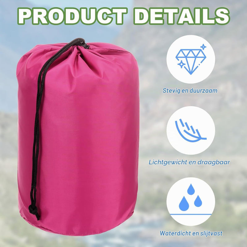 Laden Sie das Bild in Galerie -Viewer, Waterdichte opbergzak 34,5 x 67 cm met trekkoord donkergroen – stuff sack – camping accessoires
