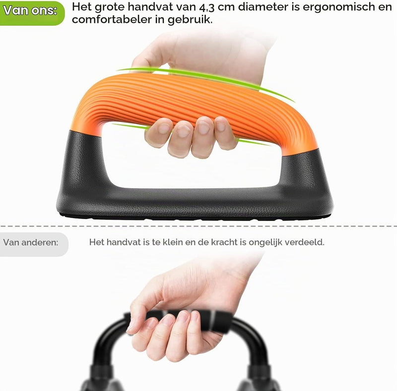 Laad afbeelding in Galerijviewer, Push-up bars met ergonomische handgrepen en antislip basis – opdruksteunen – krachttraining
