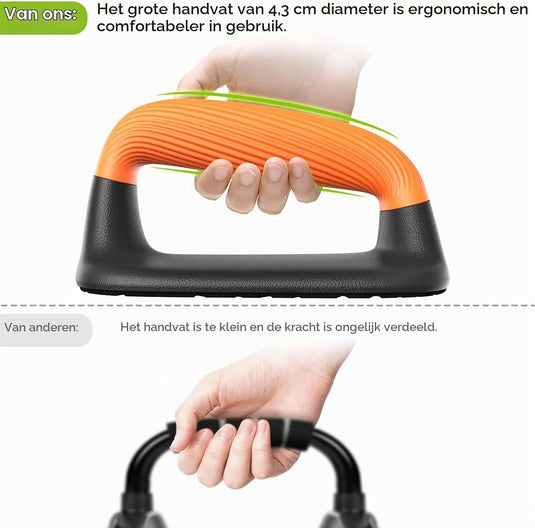 Push-up bars met ergonomische handgrepen en antislip basis – opdruksteunen – krachttraining