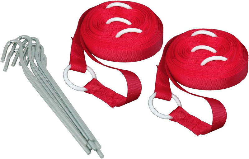 Charger l’image dans la visionneuse de galerie, Terrain de crossminton portable junior avec 2 zones de 4 x 4 mètres et 8 piquets - délimitation de terrain - jeu de raquettes
