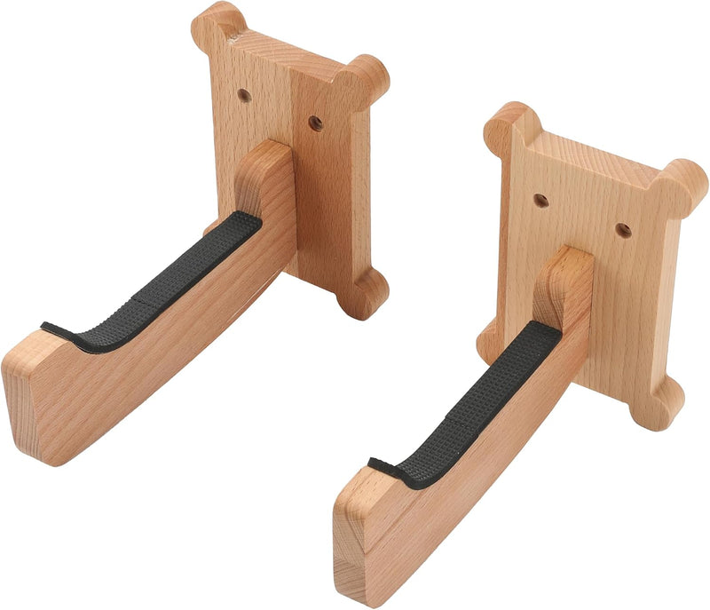 Laad afbeelding in Galerijviewer, Surfboard wandhouder van beukenhout met 17,8 cm steunarmen – verticale boardhouder – surf accessoires
