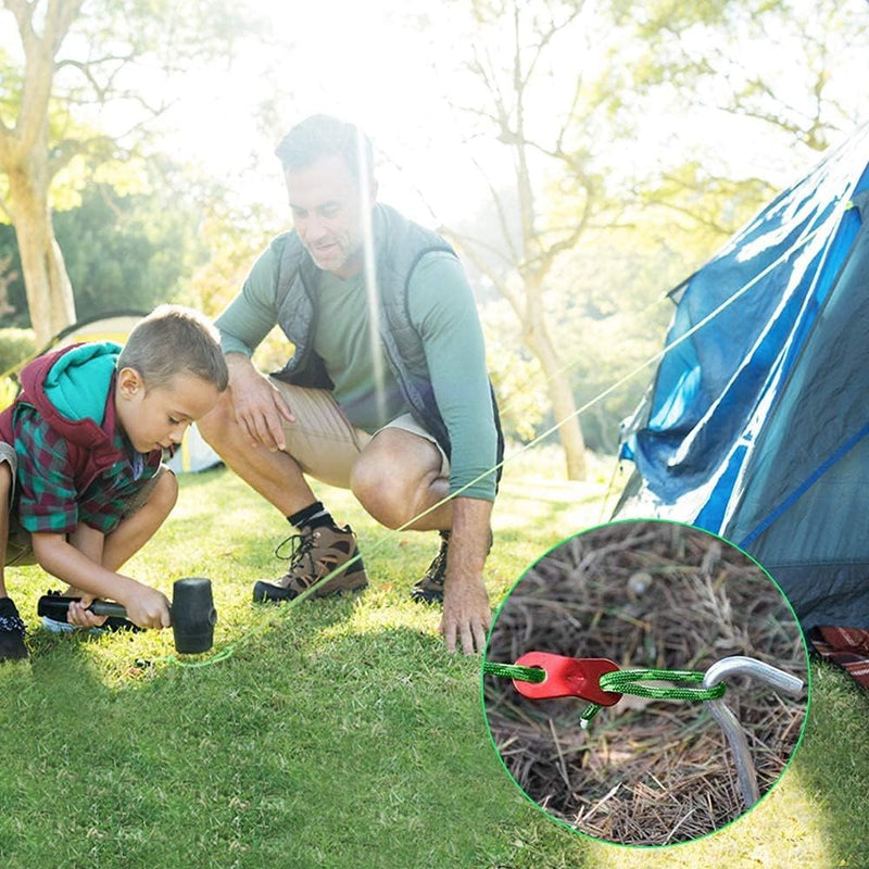Laad afbeelding in Galerijviewer, KAHEIGN 10 Stuks Reflecterende Tent Scheerlijnen, 4mm Lichtgewicht Kampeertent Scheerlijnen 4M Lang Scheertouw met Spanningsversteller voor Outdoor Kamperen Wandelen Luifeltenten Winddicht
