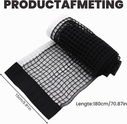 Table tennis net 180 x 15 cm made of durable PE plastic for indoor and outdoor use – ping-pong net – table tennis equipment