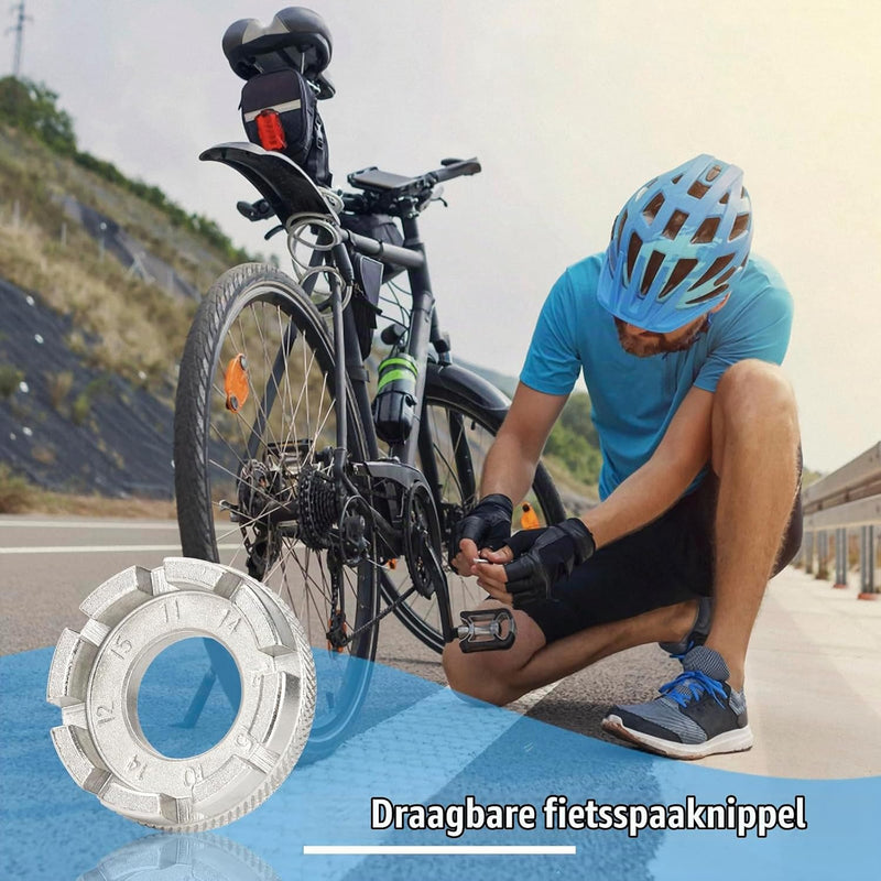 Charger l’image dans la visionneuse de galerie, Clé universelle pour rayons de vélo en acier au carbone, avec 6 tailles pour réparer les roues – tendeur de rayons – outil de dévoilage
