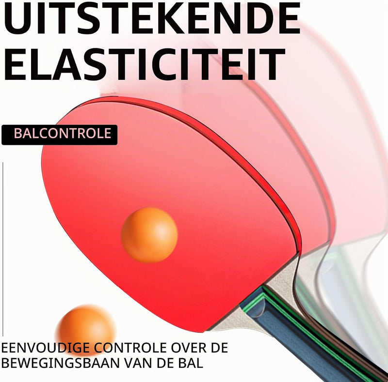 Charger l’image dans la visionneuse de galerie, Ensemble de tennis de table avec 2 raquettes en bois et 3 balles de 40 mm, avec étui de protection inclus – raquettes de ping-pong – matériel de tennis de table
