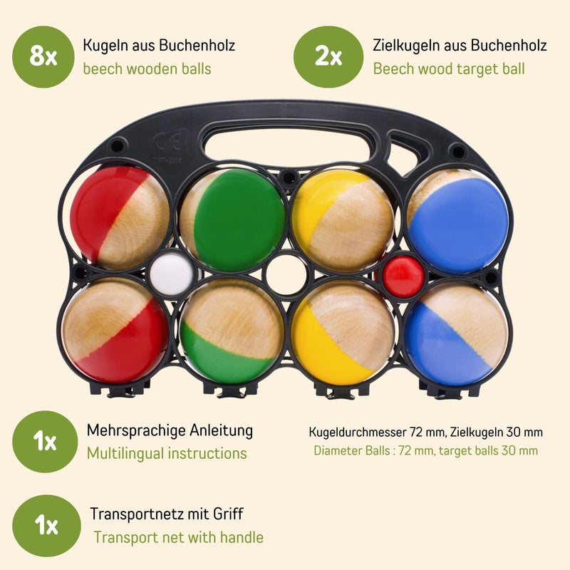 Load image into Gallery viewer, Jeu de boules spel houten Boccia – Boccia van hoge kwaliteit voor kinderen en volwassenen – 3011
