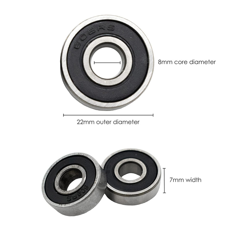 Chargez l'image dans la visionneuse de la galerie, Skate lagers 608RS ABEC-9 set van 16 zwart
