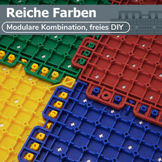 Puzzelmat sportvloer 24 stuks – 30,5 x 30,5 cm – TPE vloerbescherming voor fitness, speelruimte en buiten – grijs