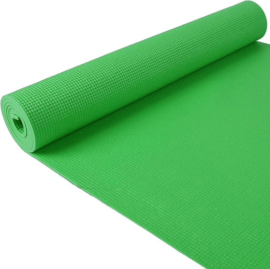 Yogamat schuim antislip 6 mm groen met draagriem