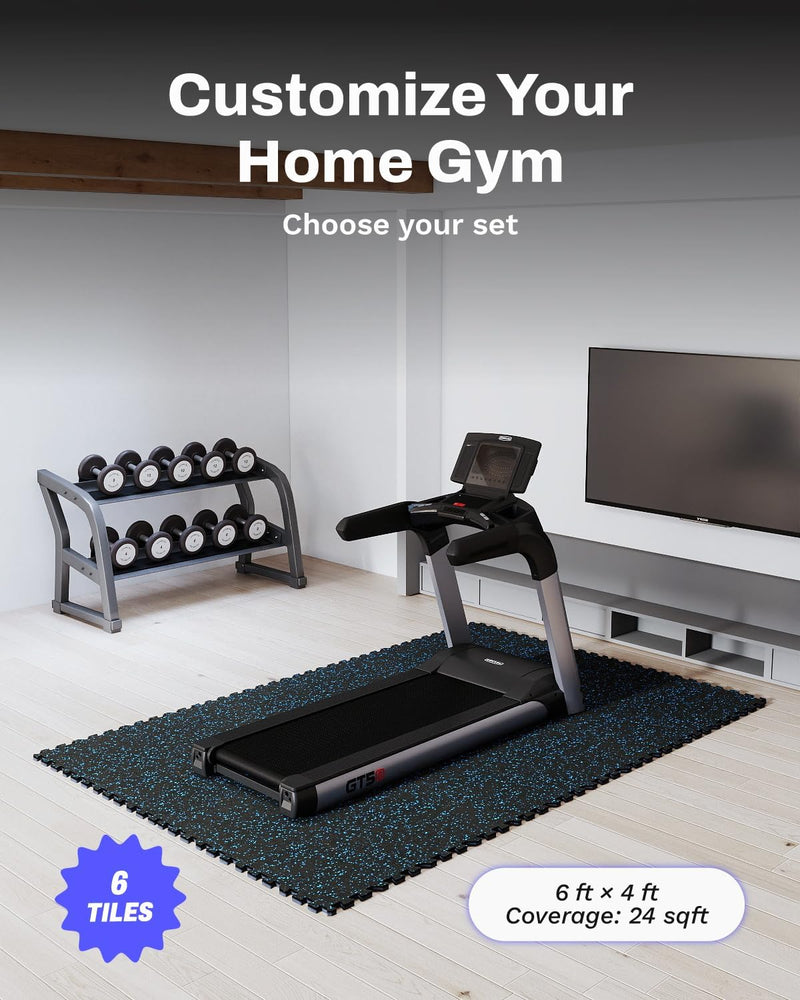 Load image into Gallery viewer, Puzzelmat fitness 12 stuks – 60 x 60 x 1,4 cm – antislip rubber en EVA vloerbescherming voor homegym – zwart/wit
