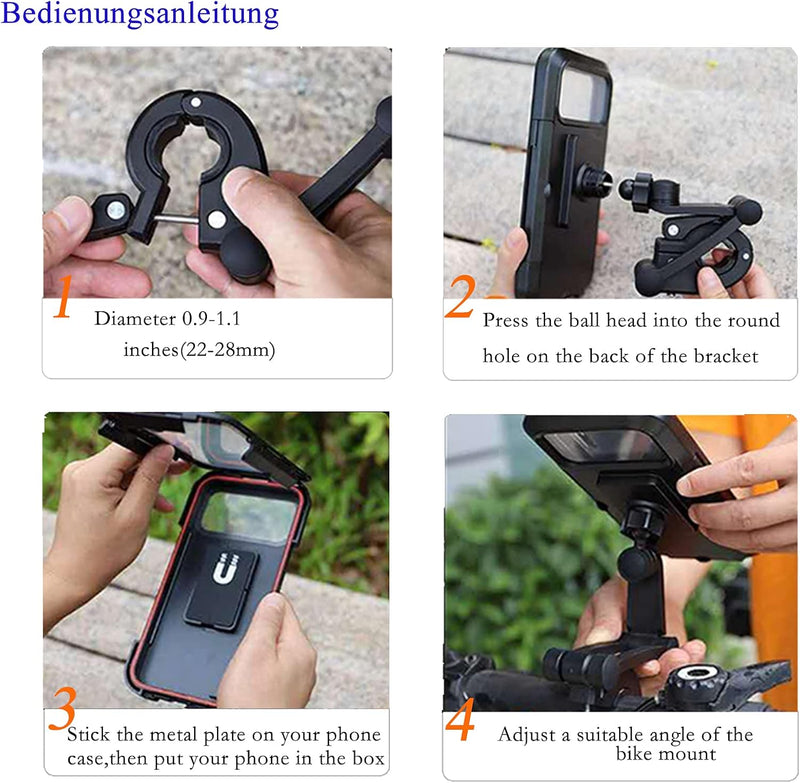 Load image into Gallery viewer, Fiets mobiele telefoonhouder motorfiets universele houder fiets waterdicht touchscreen met 360° draaibare outdoor fietshouder telefoonhouder telefoonhouder voor smartphones tot 6,7 inch
