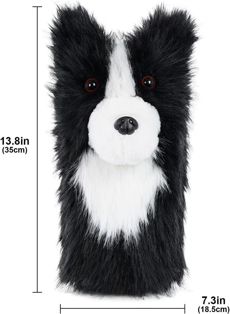 Carica immagine in Galleria Viewer, Pluche golfclubhoes met border collie hondenontwerp voor drivers tot 460cc – hondenheadcover – golfcadeau
