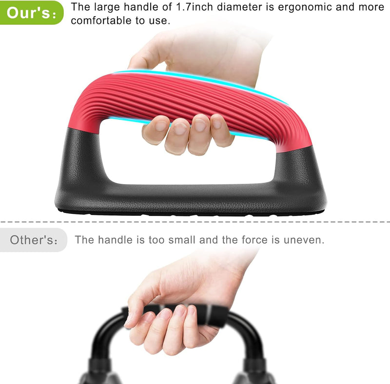 Laad afbeelding in Galerijviewer, Push-up bars met ergonomische handgrepen en antislip basis – opdruksteunen – krachttraining
