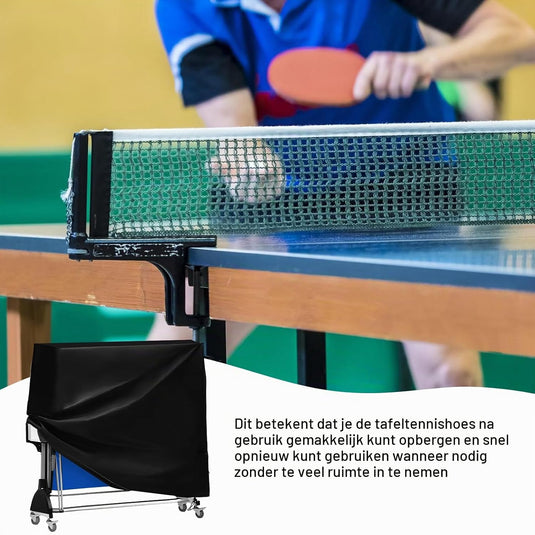 Waterproof table tennis cover 185 x 70 x 165 cm made of 210D Oxford fabric with UV protection – ping-pong protection – table tennis cover