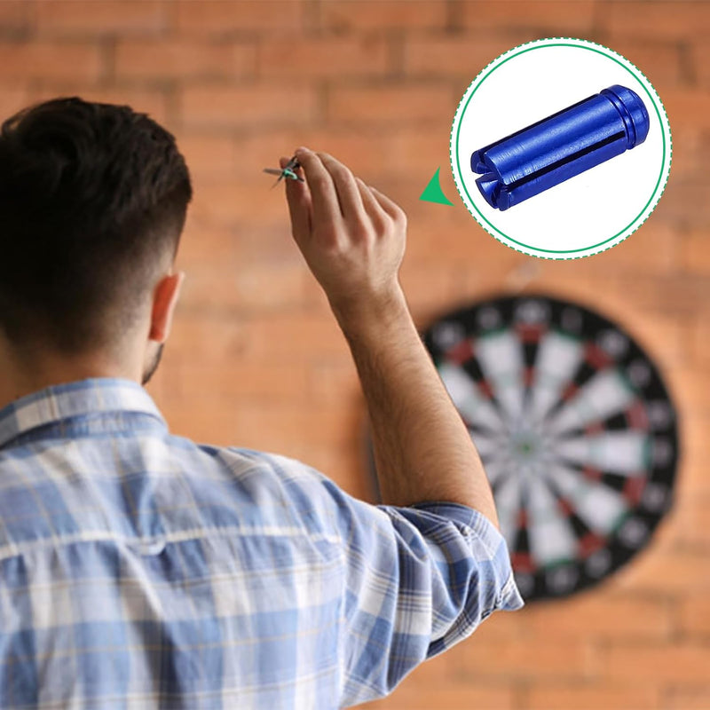 Load image into Gallery viewer, Dart flight protectors 8 stuks van aluminium blauw – 90 graden flight savers – dart accessoires
