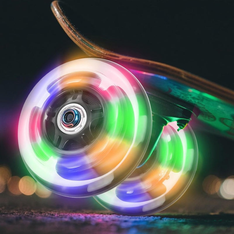 Load image into Gallery viewer, 8 stuks inline skate rollen, 80 mm inline skate wielen met 8 stuks kogellagers, knipperende wielen, inline skate wielen, inline skate onderdelen, wielen voor inline skates - happygetfit.com

