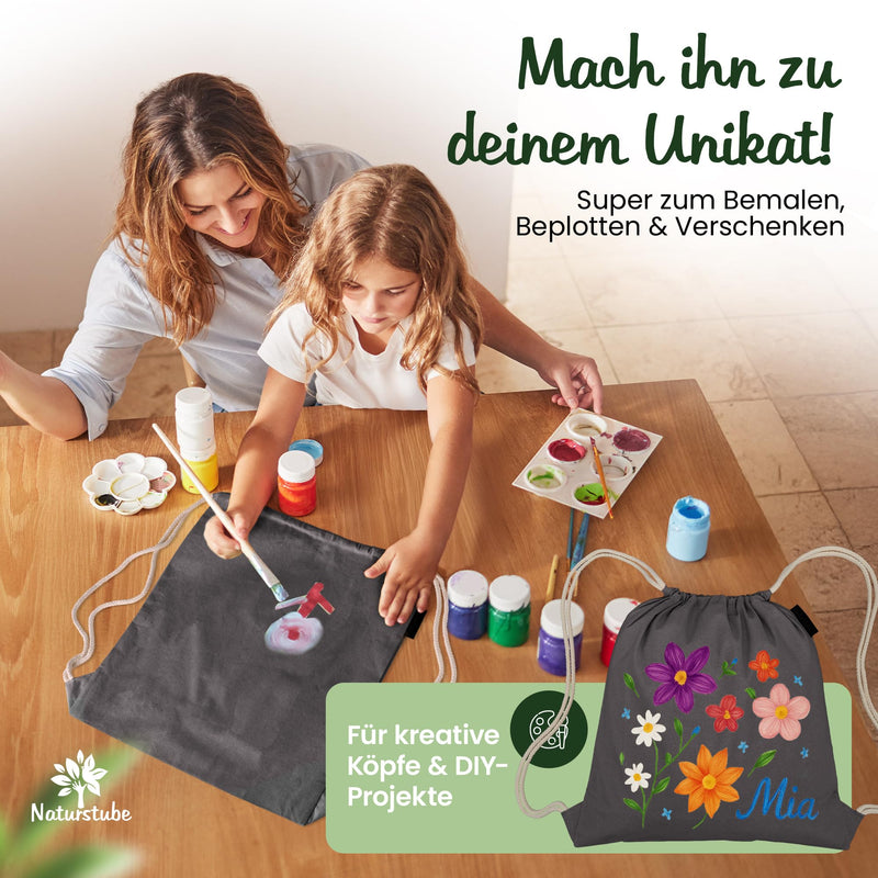 Chargez l'image dans la visionneuse de la galerie, Katoenen gymtas naturel met trekkoord 140 g/m² – sporttas – rugzak
