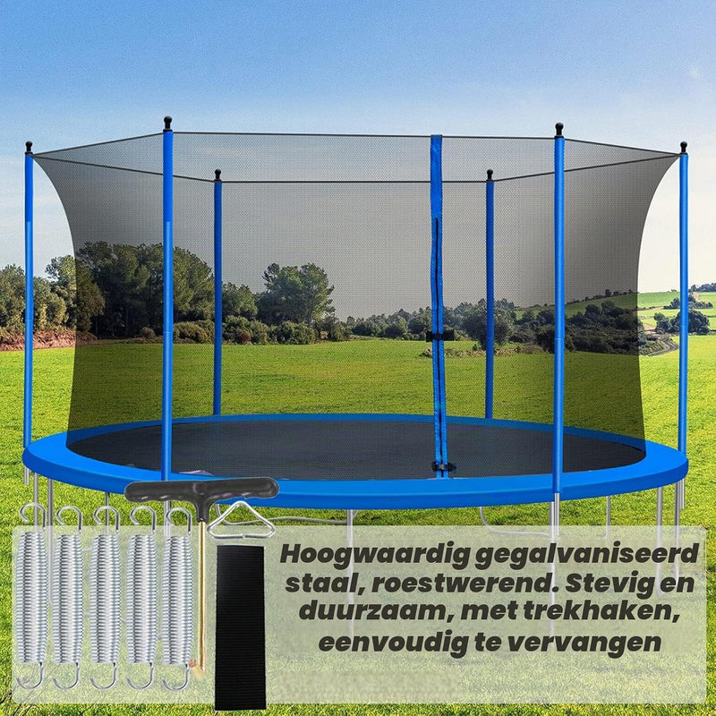 Załaduj obraz do przeglądarki galerii, Trampolineveren 5 stuks 140 mm met veertrekker en driehoeksgesp – vervangingsveren – trampoline accessoires
