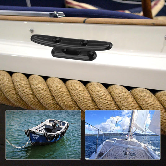 Bootkikkers 4 stuks 75 mm van nylon zwart – touwklemmen – boot kajak accessoires