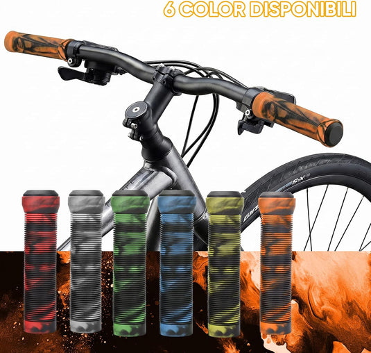 Ergonomische fietshandvatten 20-22 mm met einddoppen