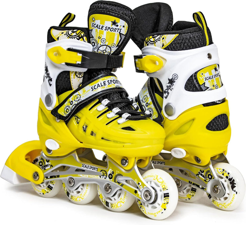 Load image into Gallery viewer, Adjustuble Rolschaatsen met oplichtende wielen voor kinderen en volwassenen - Kids Inline Roller laarzen met opbergtas voor peuters, rolschaatsen voor meisjes, jongens, professionals en
