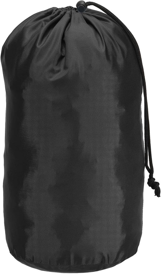Waterdichte opbergzak 16 x 32 cm met trekkoord zwart – stuff sack – camping accessoires