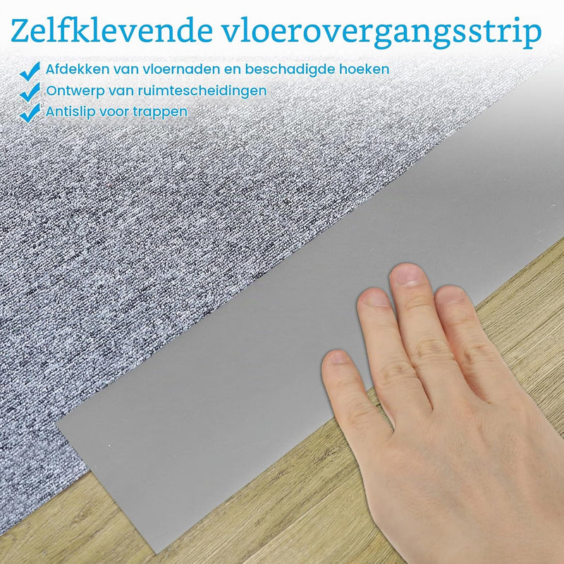 Laden Sie das Bild in Galerie -Viewer, Zelfklevende vloer overgangsstrip 7,6 cm x 1 m - Vinyl laminaat afdekstrip &amp; naadprofiel - Vloerovergangsstrip drempelprofiel
