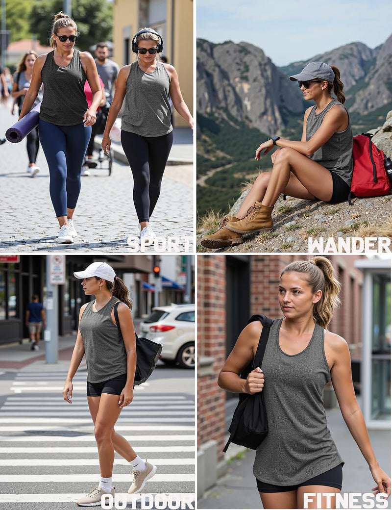 Load image into Gallery viewer, Dames sporttop mouwloos sneldrogend met open rug – fitness top – yoga shirt
