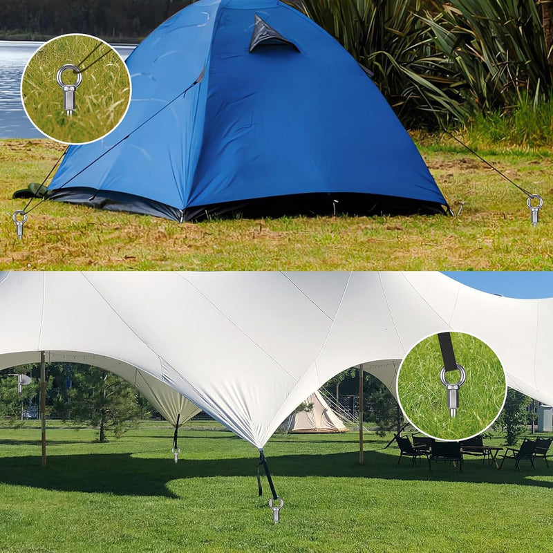 Carica immagine in Galleria Viewer, Grondankers 6 stuks 47 cm heavy duty met vaste ring – trampoline ankers – stormankers
