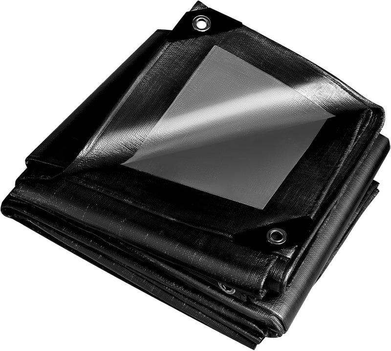 Chargez l'image dans la visionneuse de la galerie, Waterdicht afdekzeil 2 x 4 meter 260 g/m² met ogen zwart – PE dekzeil – beschermzeil
