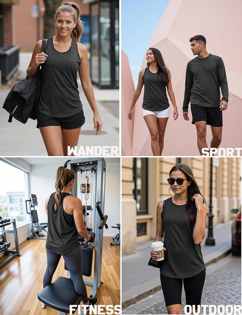 Load image into Gallery viewer, Dames sporttop mouwloos sneldrogend met open rug – fitness top – yoga shirt
