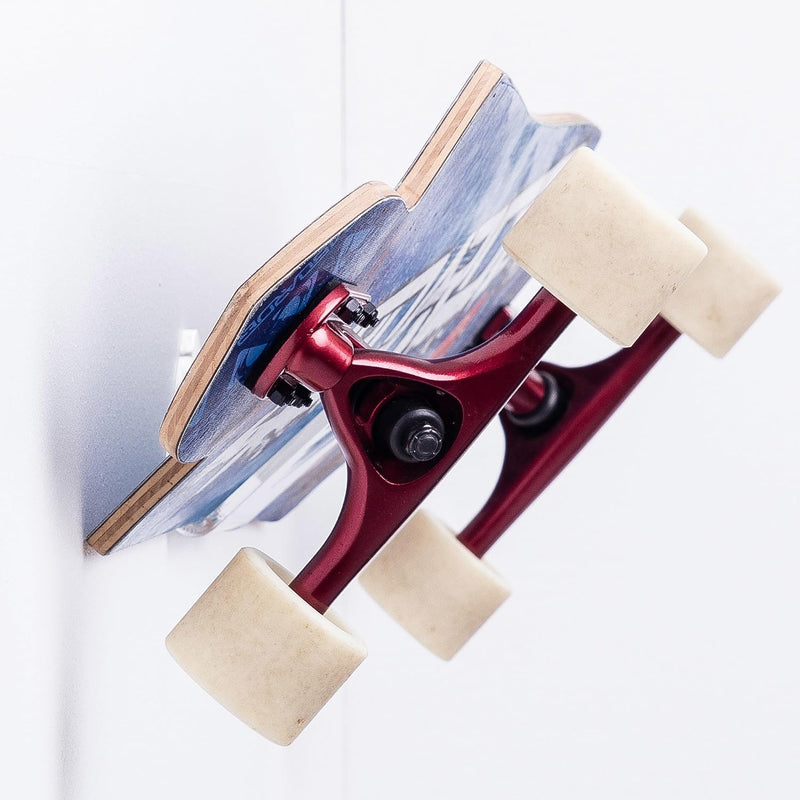 Laden Sie das Bild in Galerie -Viewer, Skateboard wandhouder transparant acryl voor verticale en horizontale montage – longboard pennyboard houder
