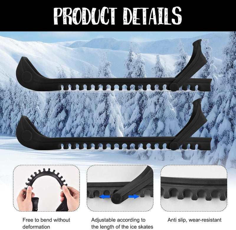 Load image into Gallery viewer, Verstelbare schaatsbeschermers wit 27 cm – 1 paar
