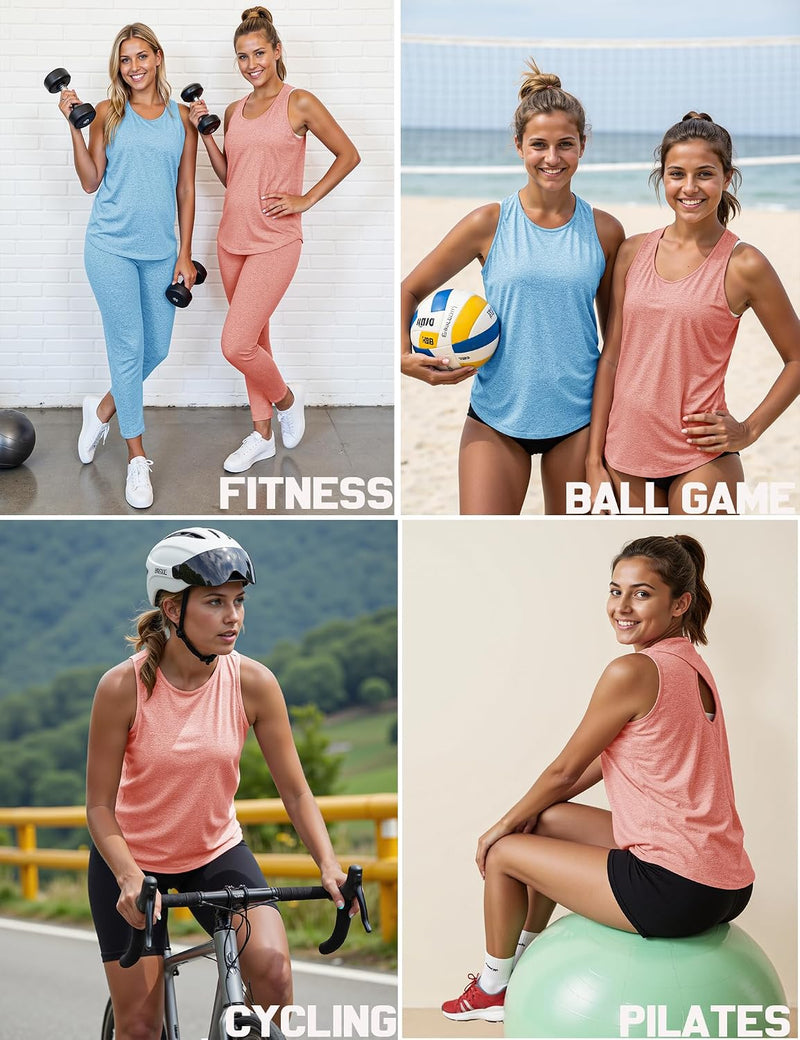 Load image into Gallery viewer, Dames sporttop mouwloos sneldrogend met open rug – fitness top – yoga shirt
