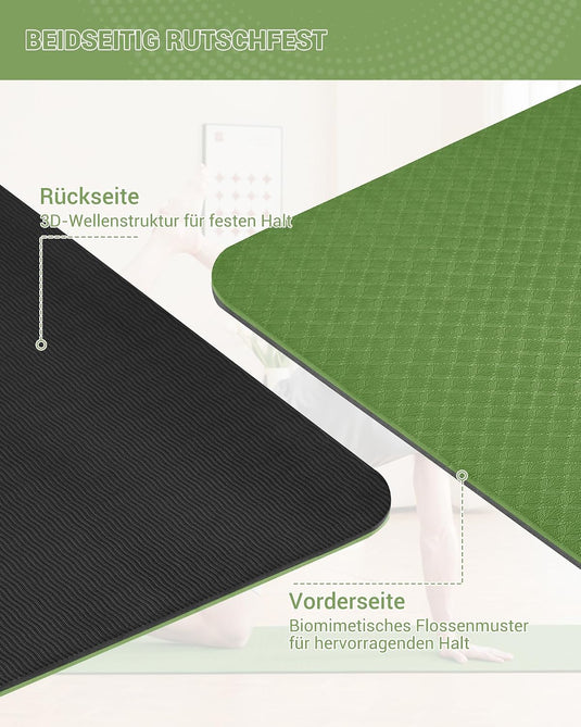Yogamat TPE antislip 6 mm met draagriem