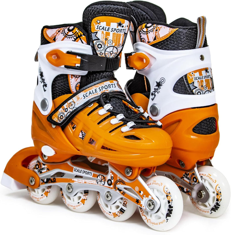 Load image into Gallery viewer, Adjustuble Rolschaatsen met oplichtende wielen voor kinderen en volwassenen - Kids Inline Roller laarzen met opbergtas voor peuters, rolschaatsen voor meisjes, jongens, professionals en

